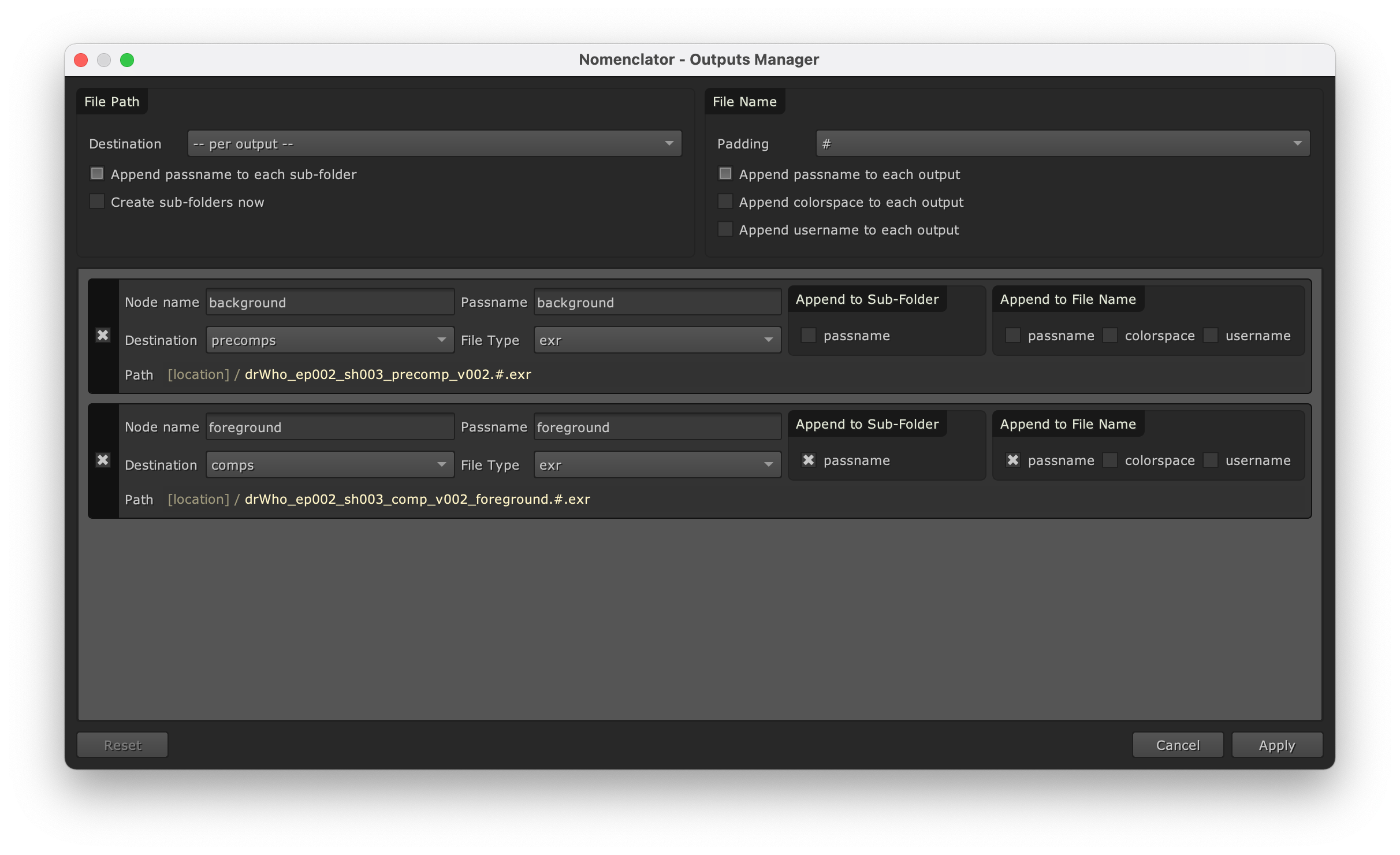 Output Manager